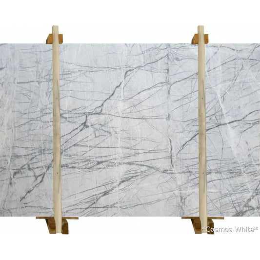 Cosmos White Bookmatching Polished Marble Slab