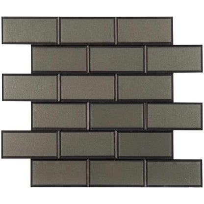 MSI Crisson Bevel Subway Glass Mosaic Tile 12"x12"