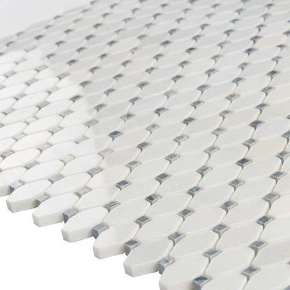 White 11x11 Polished Octagon Marble Mosaic Tile (5 pack, 4.51 sq ft/case) - Sample