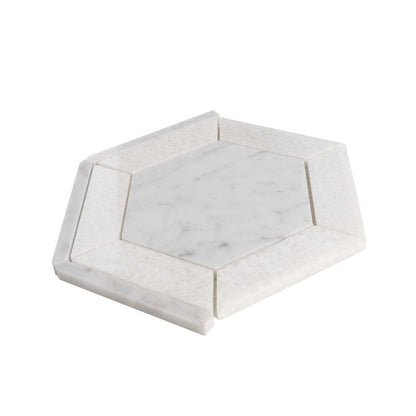 Bianco Carrara, Crystal White 8x8 Polished Hexagon Marble Mosaic Tile (5 pack, 1.83 sq ft/case)