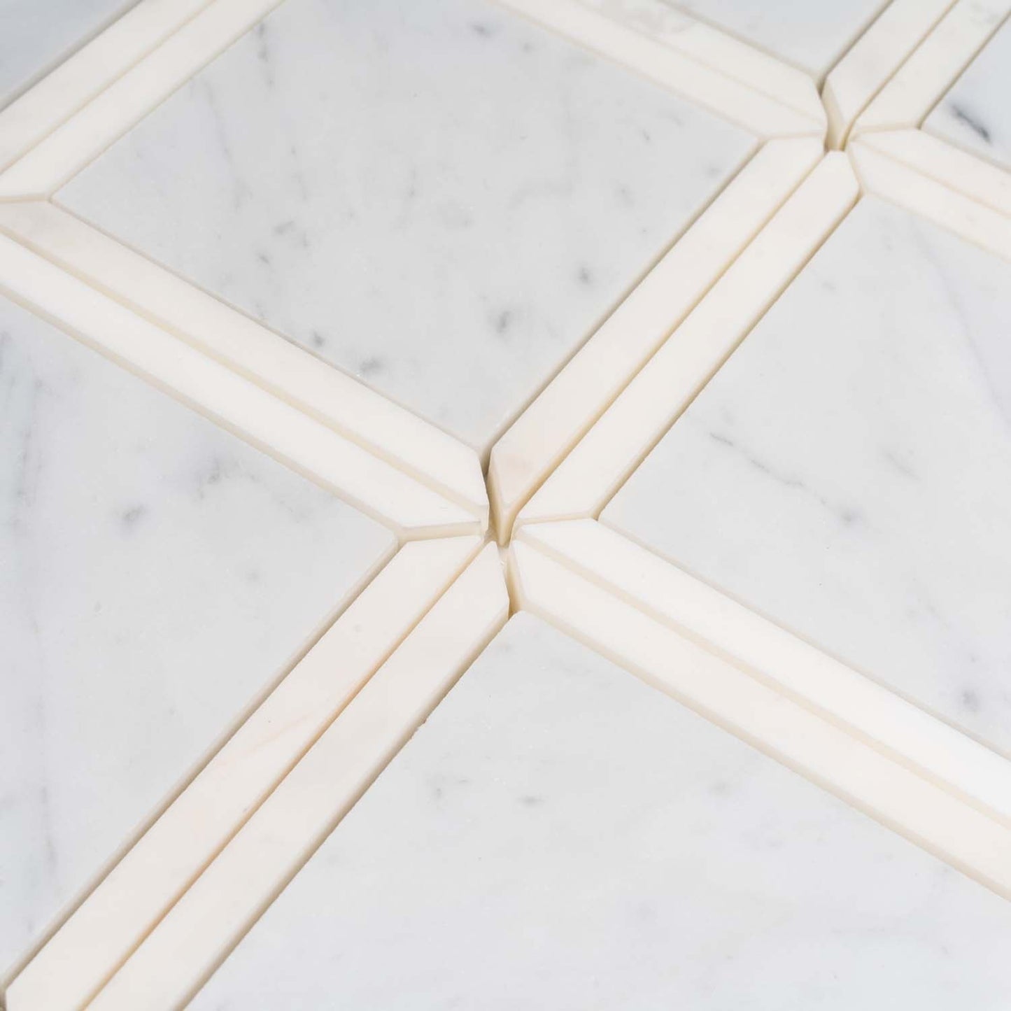 Bianco Carrara, Eastern White 12x12 Polished Brick Marble Mosaic Tile (5 pack, 5 sq ft/case)