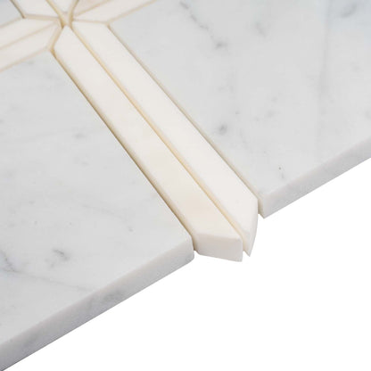 White 12x12 Brick Polished Marble Mosaic Tile (5 pack, 5 sq ft/case) - Sample