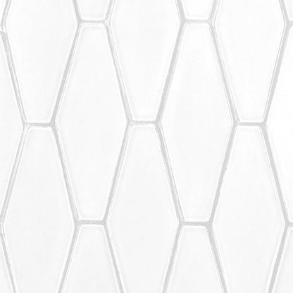 Blanco Real Glossy Longest Hexagon Ceramic Tile