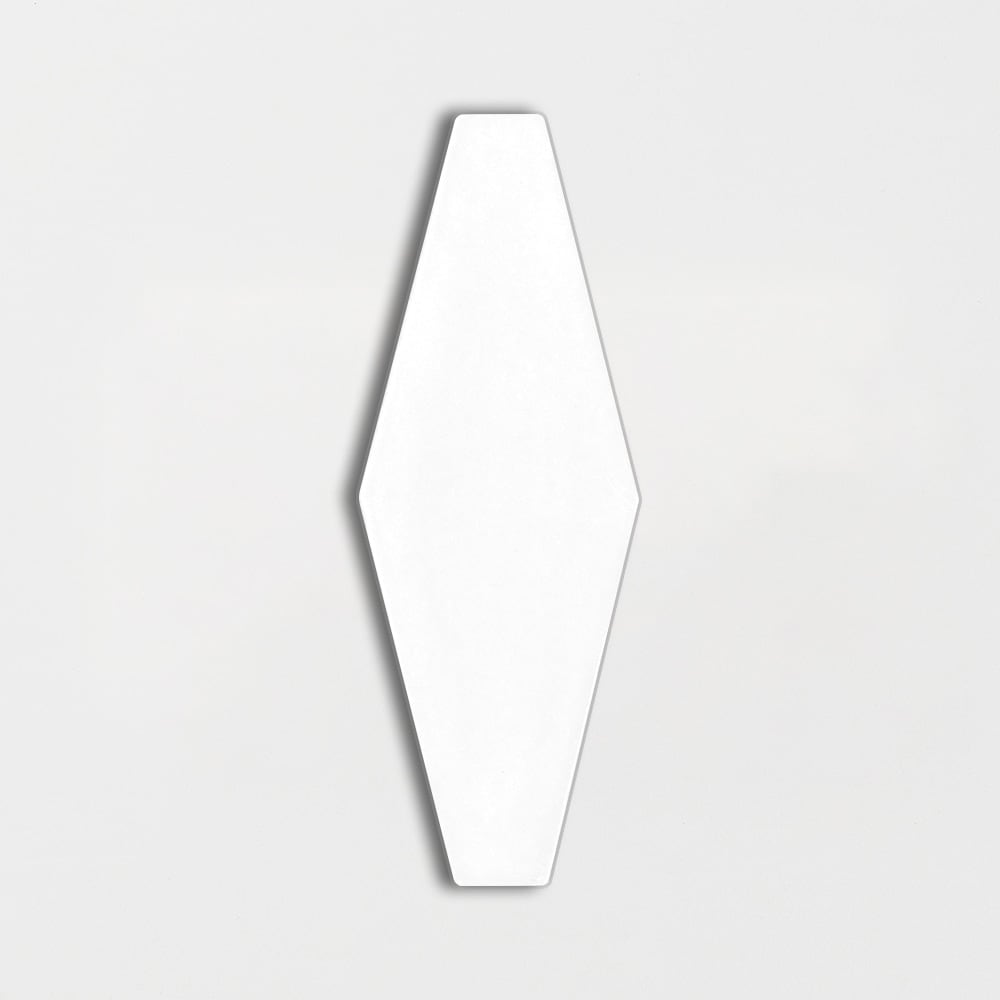 Blanco Real Glossy Longest Hexagon Ceramic Tile