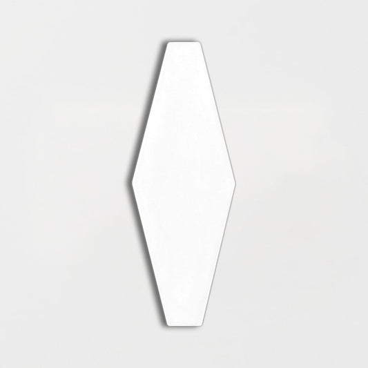 Blanco Real Glossy Longest Hexagon Ceramic Tile