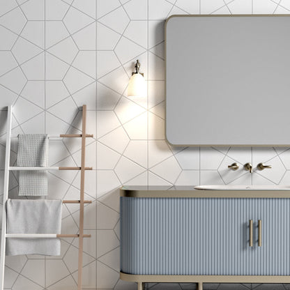 Blanco Real Glossy Diamante Ceramic Tile