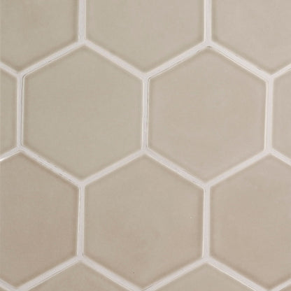 Acorn Glossy Hexagon  Ceramic Tile