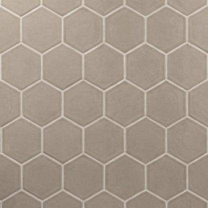 Acorn Glossy Hexagon  Ceramic Tile