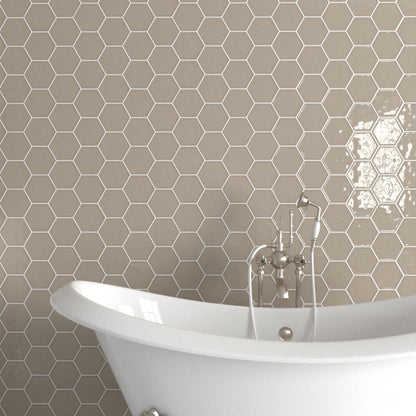 Acorn Glossy Hexagon  Ceramic Tile