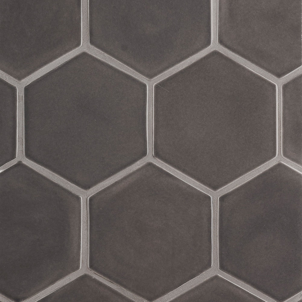 Coffee Glossy Hexagon  Ceramic Tile