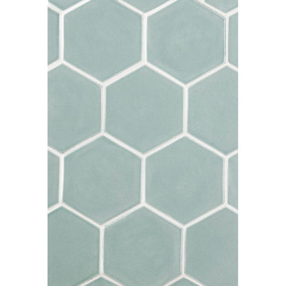 Sage Glossy Hexagon  Ceramic Tile