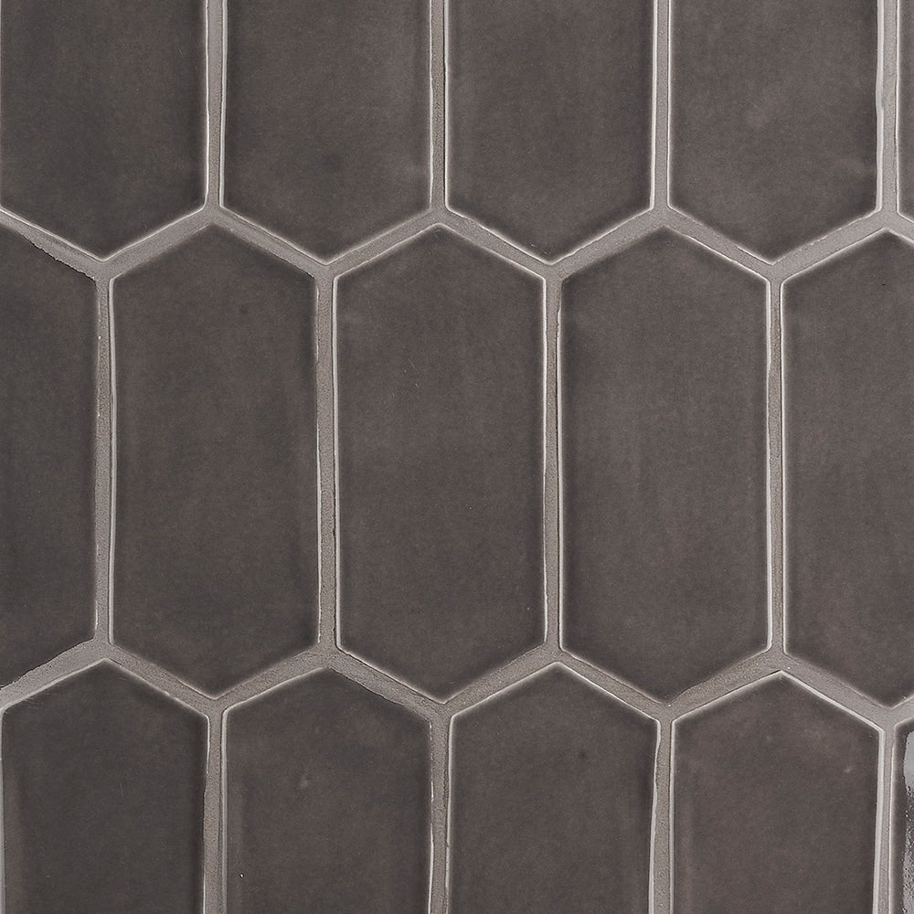 Coffee Glossy Picket Ceramic Tile