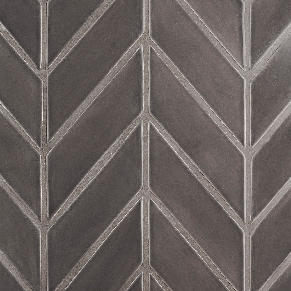 Coffee Glossy Chevron Ceramic Tile