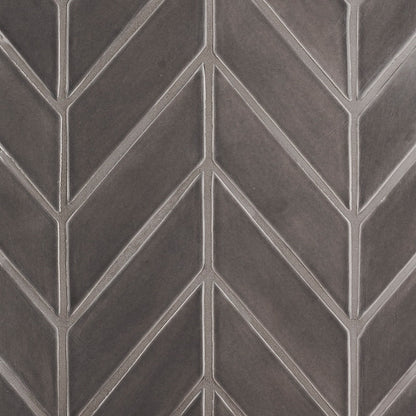 Coffee Glossy Chevron Ceramic Tile