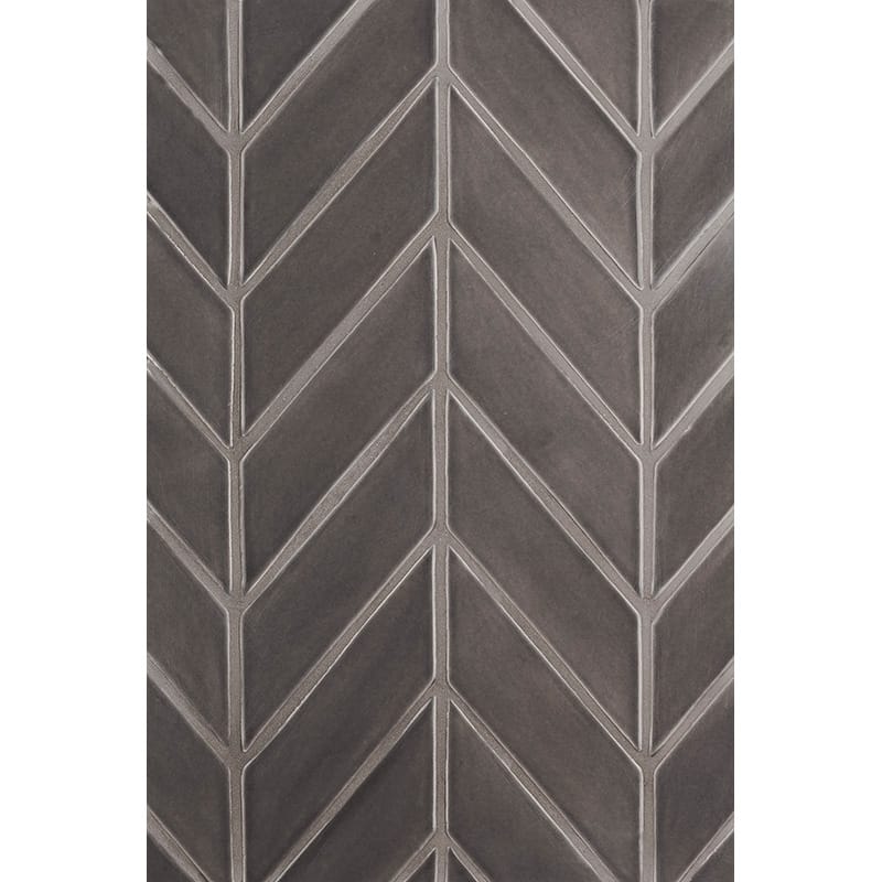 Coffee Glossy Chevron Ceramic Tile