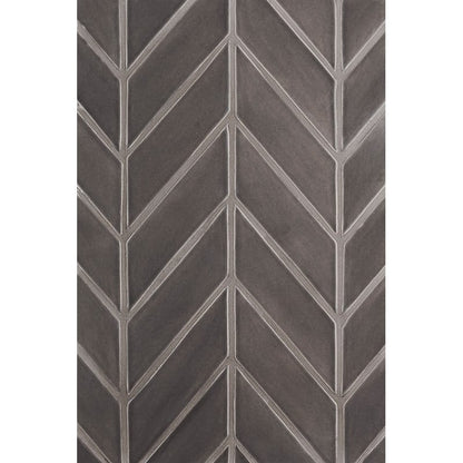 Coffee Glossy Chevron Ceramic Tile