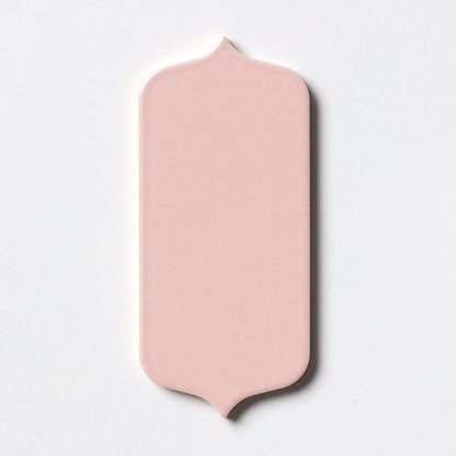 Blush Glossy Tear Field Ceramic Tile