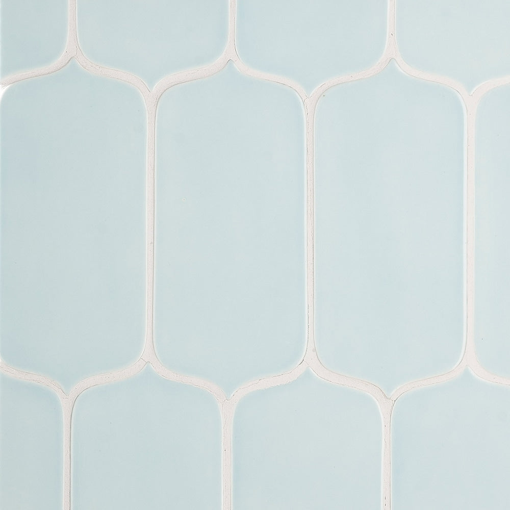 Seafoam Glossy Tear Field Ceramic Tile