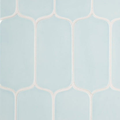 Seafoam Glossy Tear Field Ceramic Tile