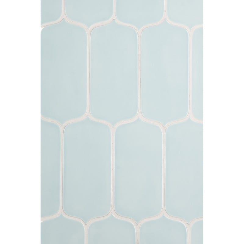 Seafoam Glossy Tear Field Ceramic Tile