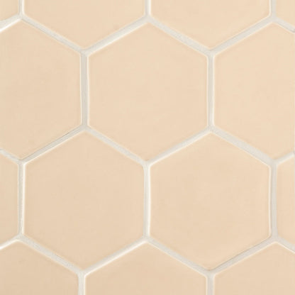 Caramel Glossy Hexagon  Ceramic Tile