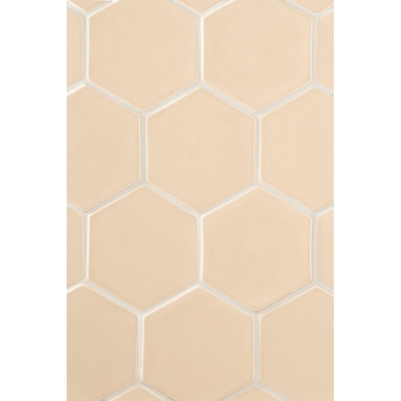 Caramel Glossy Hexagon  Ceramic Tile