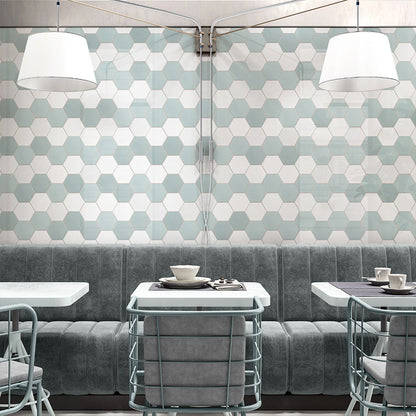 Blanco Real Glossy Hexagon  Ceramic Tile