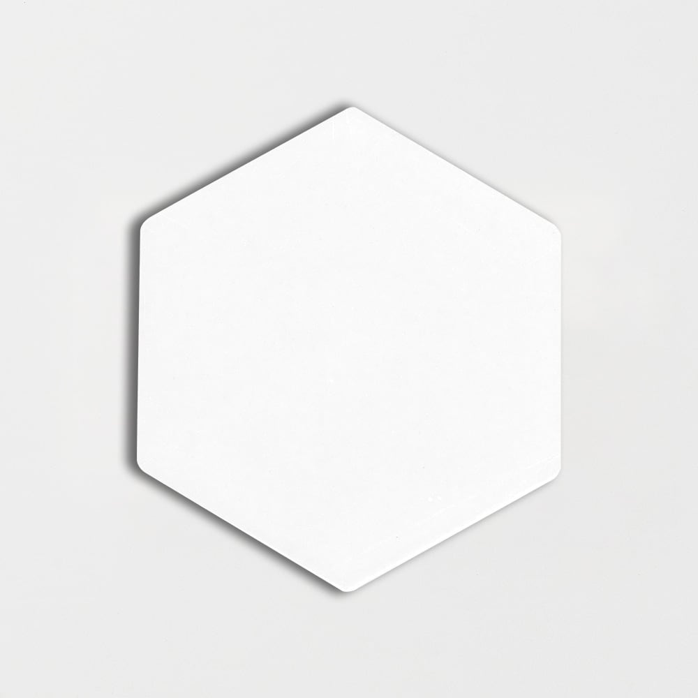 Blanco Real Glossy Hexagon  Ceramic Tile