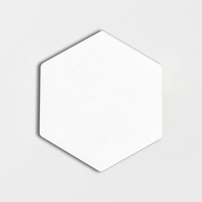 Blanco Real Glossy Hexagon  Ceramic Tile