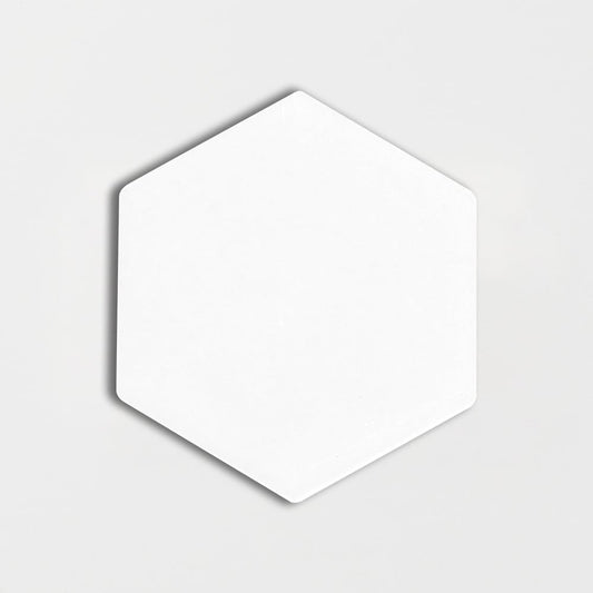 Blanco Real Glossy Hexagon  Ceramic Tile