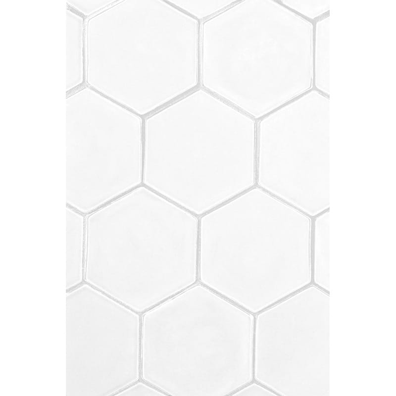 Cotton Matte Hexagon  Ceramic Tile