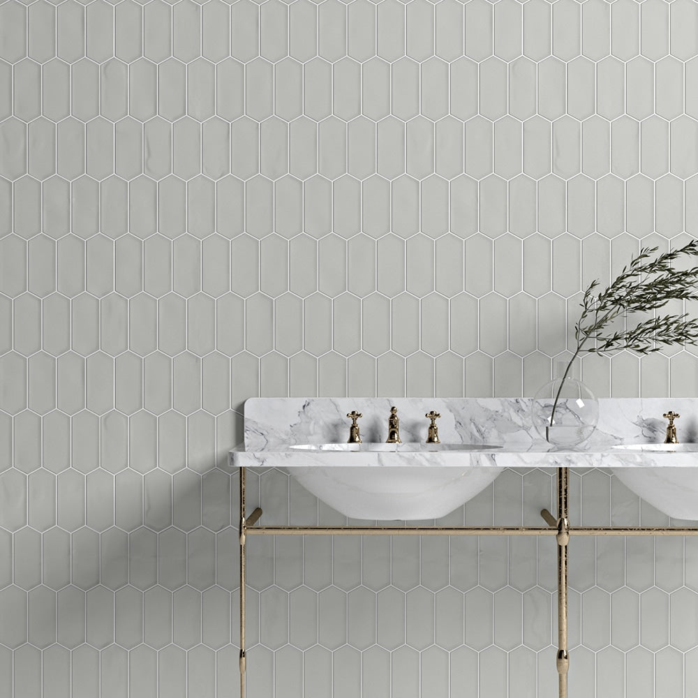 Pebble Glossy Picket Ceramic Tile