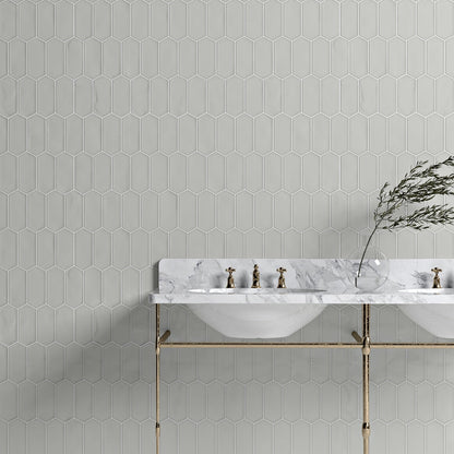 Pebble Glossy Picket Ceramic Tile