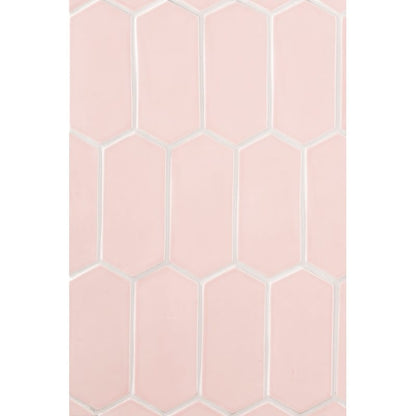 Blush Glossy Picket Ceramic Tile