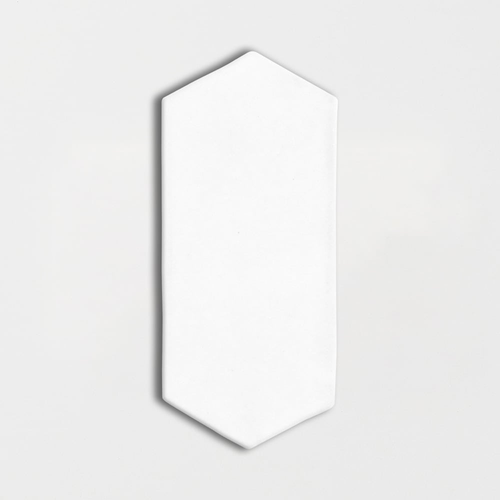 Blanco Real Glossy Picket Ceramic Tile