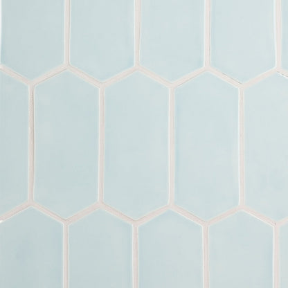 Seafoam Glossy Picket Ceramic Tile