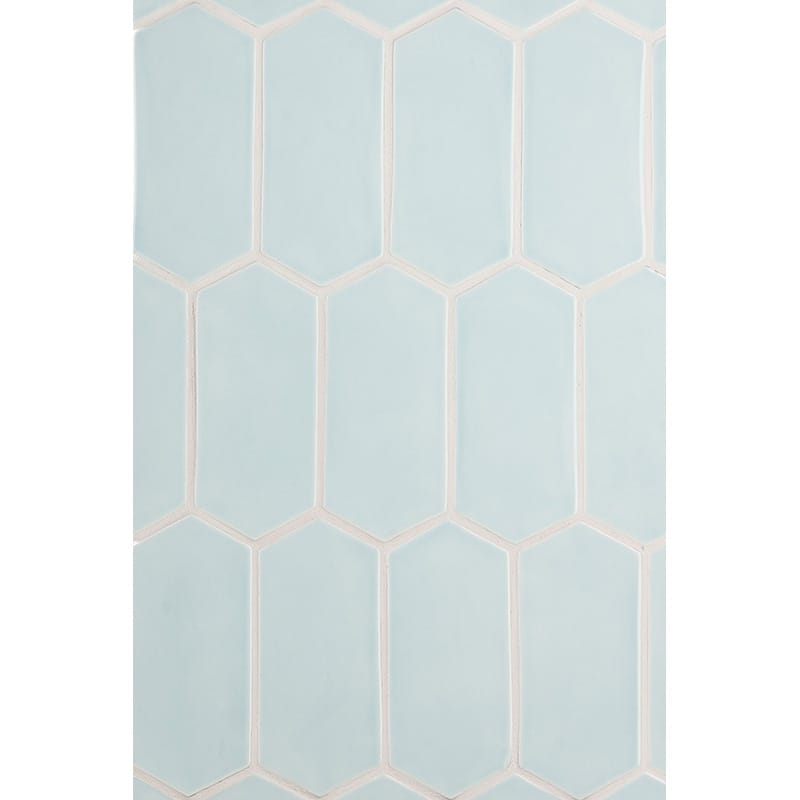 Seafoam Glossy Picket Ceramic Tile