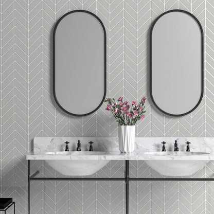 Pebble Glossy Chevron Ceramic Tile