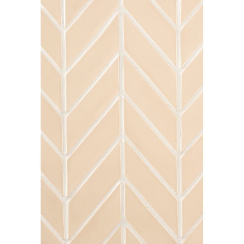 Caramel Glossy Chevron Ceramic Tile