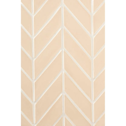 Caramel Glossy Chevron Ceramic Tile