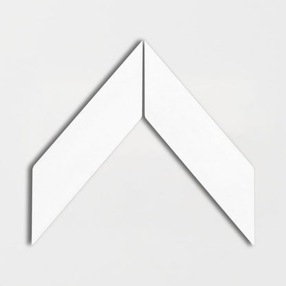 Blanco Real Glossy Chevron Ceramic Tile