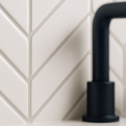 Cotton Matte Chevron Ceramic Tile