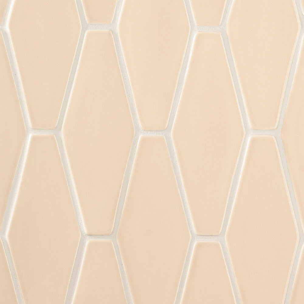 Caramel Glossy Longest Hexagon Ceramic Tile