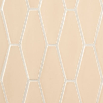 Caramel Glossy Longest Hexagon Ceramic Tile