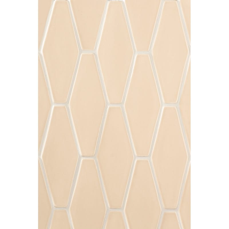 Caramel Glossy Longest Hexagon Ceramic Tile