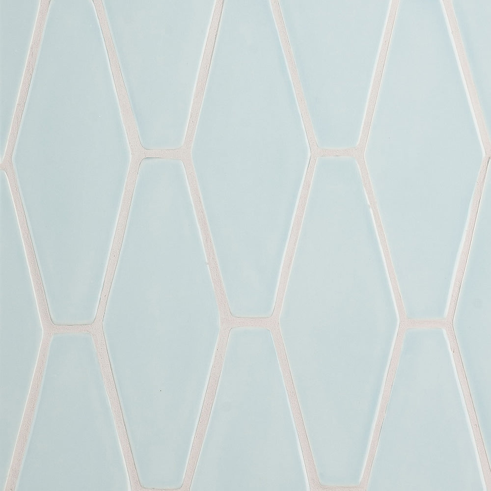 Seafoam Glossy Longest Hexagon Ceramic Tile
