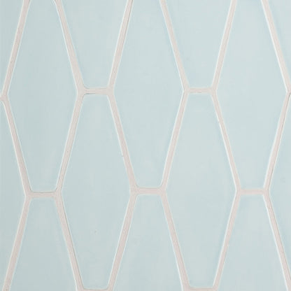 Seafoam Glossy Longest Hexagon Ceramic Tile