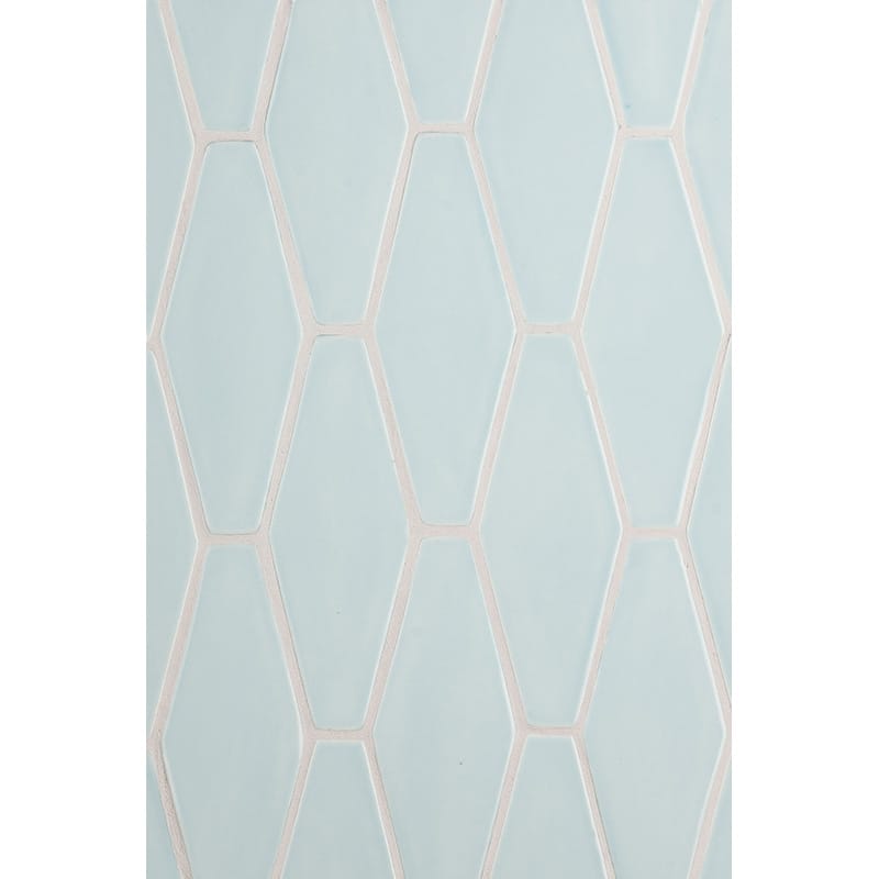 Seafoam Glossy Longest Hexagon Ceramic Tile