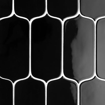 Midnight Glossy Tear Field Ceramic Tile