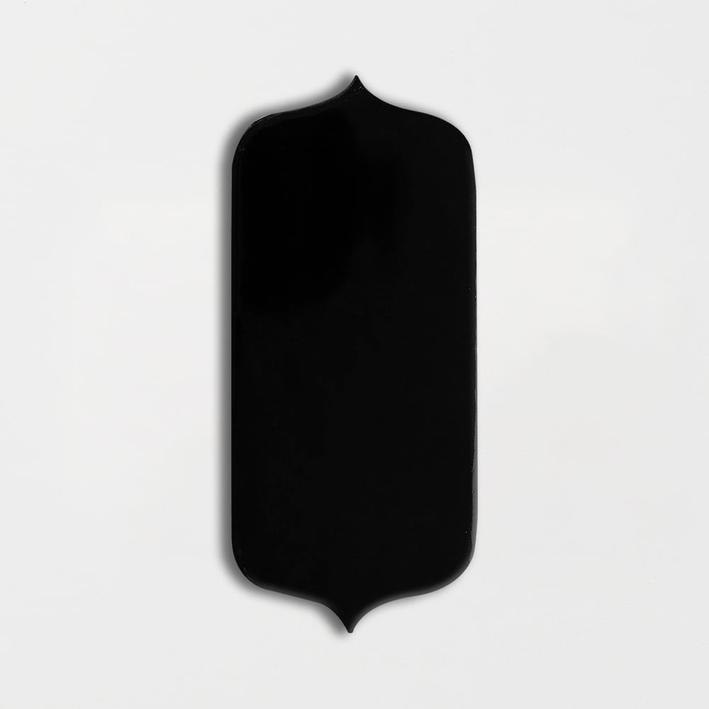 Midnight Glossy Tear Field Ceramic Tile